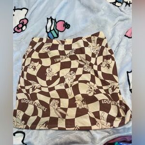 Brown and tan bodycon skirt